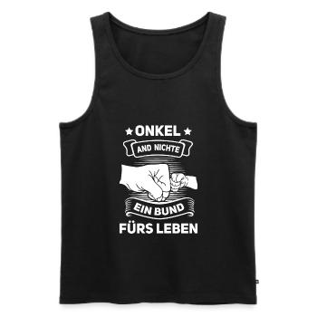 Onkel Niche Onkels Geschenk - Männer Premium Bio Tank Top - Schwarz - Vorne - Michal (187cm)