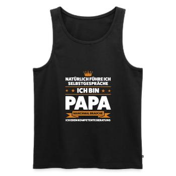 Papa Kinder Eltern Geschenk - Männer Premium Bio Tank Top - Schwarz - Vorne - Michal (187cm)