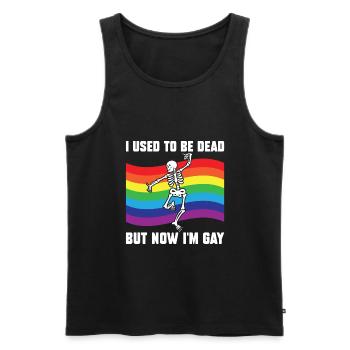 Cadeau bisexuel lgbt lesbien - Débardeur bio Premium Homme - noir - Devant - Michal (187cm)
