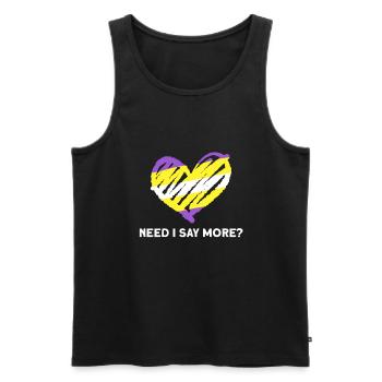 Non-binary non-binary flag LGBTQ gift - Men's Premium Organic Tank Top - black - Front - AI Model Male 178 light (178cm)