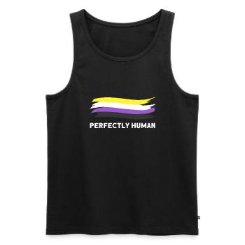 Non-binary Csd non-binary flag gift - Men's Premium Organic Tank Top - black - Front - AI Model Male 178 light (178cm)