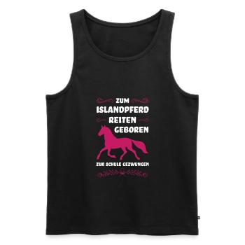 Isländer Pferd Reiter Geschenk - Männer Premium Bio Tank Top - Schwarz - Vorne - Michal (187cm)
