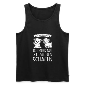 Schafe Schäfer Schaf Geschenk - Männer Premium Bio Tank Top - Schwarz - Vorne - Michal (187cm)