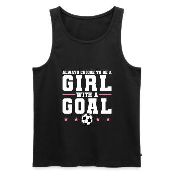 Soccer Girls Football Player Football Match - Men's Premium Organic Tank Top - black - Front - Michal (187cm)
