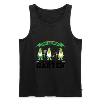 Garten Zwerge Gartenbau Geschenk - Männer Premium Bio Tank Top - Schwarz - Vorne - Michal (187cm)