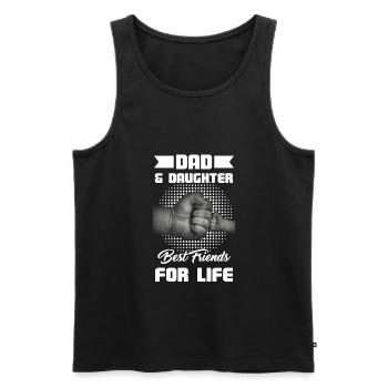 Father & Daughter Father & Daughter Family Gift - Men's Premium Organic Tank Top - black - Front - Michal (187cm)