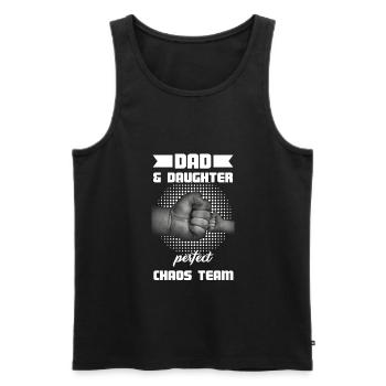 Father & Daughter Father & Daughter Family Gift - Men's Premium Organic Tank Top - black - Front - Michal (187cm)