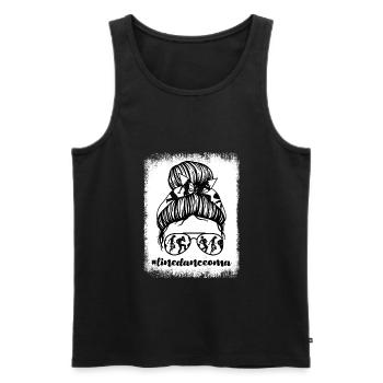Linedance Oma Großmutter Geschenk - Männer Premium Bio Tank Top - Schwarz - Vorne - Michal (187cm)