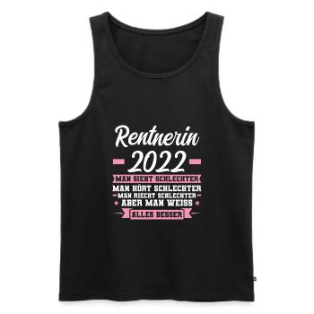 Rentnerin 2022 Rente Ruhestand Geschenk - Männer Premium Bio Tank Top - Schwarz - Vorne - Michal (187cm)