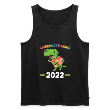 Kindergarten 2022 Dinosaurier Kita Anfänger - Männer Premium Bio Tank Top - Schwarz - Vorne - Michal (187cm)
