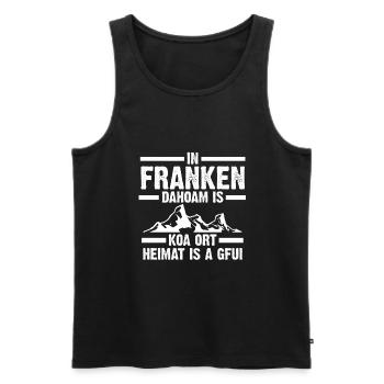 Franken Berge Frankenland Geschenk - Männer Premium Bio Tank Top - Schwarz - Vorne - Michal (187cm)