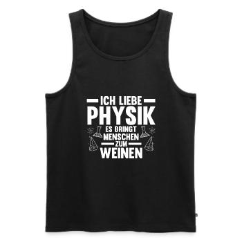 Physiker Beruf Wissenschaftler Geschenk - Männer Premium Bio Tank Top - Schwarz - Vorne - Michal (187cm)