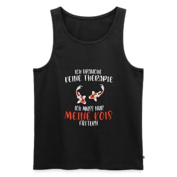 Kois Fisch Koi Besitzer Geschenk - Männer Premium Bio Tank Top - Schwarz - Vorne - AI Model Male 178 light (178cm)