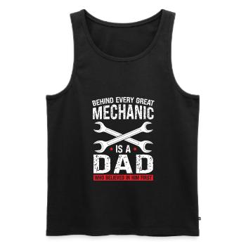 Mechanic Father Son Mechanic Father Family - Men's Premium Organic Tank Top - black - Front - AI Model Male 178 light (178cm)