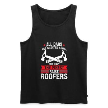 Dachdecker Vater Sohn Dachdecker Papa Familie - Männer Premium Bio Tank Top - Schwarz - Vorne - Michal (187cm)