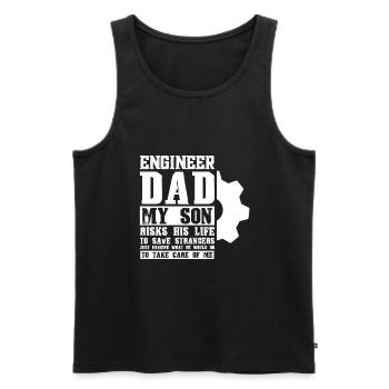 Ingenieur Vater Sohn Ingenieur Vater Familie - Männer Premium Bio Tank Top - Schwarz - Vorne - Michal (187cm)