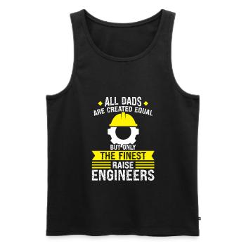 Ingenieur Vater Sohn Ingenieur Vater Familie - Männer Premium Bio Tank Top - Schwarz - Vorne - Michal (187cm)