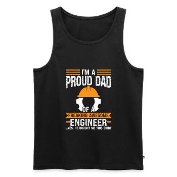 Ingenieur Vater Sohn Ingenieur Vater Familie - Männer Premium Bio Tank Top - Schwarz - Vorne - Michal (187cm)