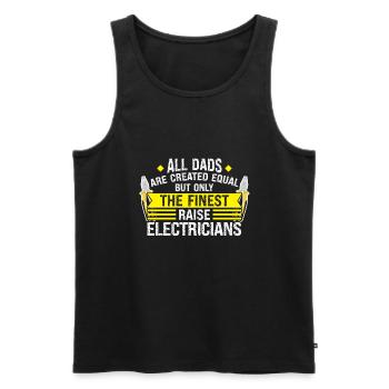 Electrician Father Son Electrician Father Family - Men's Premium Organic Tank Top - black - Front - Michal (187cm)