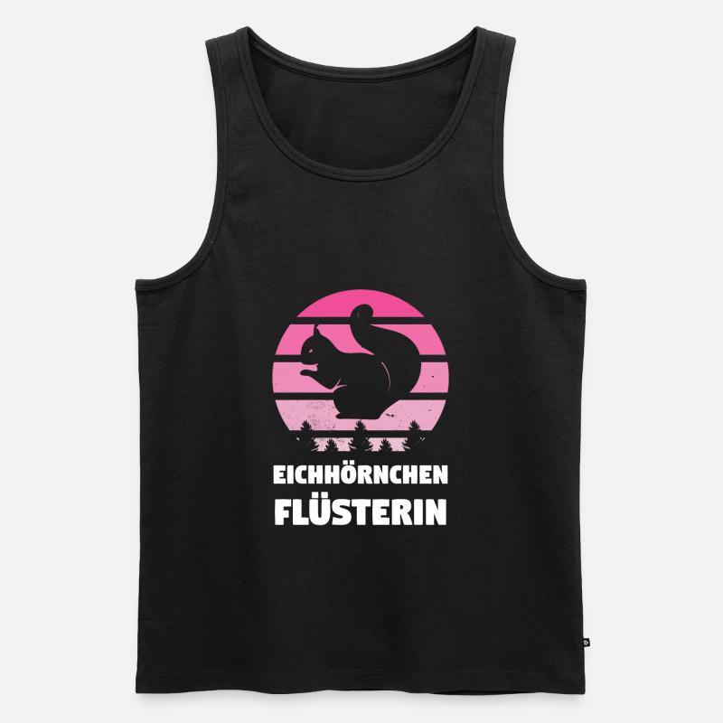 Eichhörnchen Tier Eichhörnchen Liebhaberin - Männer Premium Bio Tank Top - Schwarz