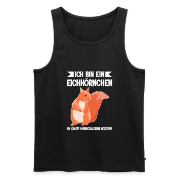 Eichhörnchen Tier Eichhörnchenliebhaber Geschenk - Männer Premium Bio Tank Top - Schwarz - Vorne - Michal (187cm)