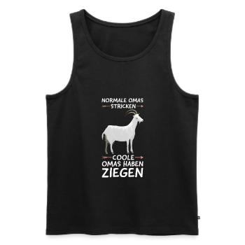 Ziege Oma Ziegen Geschenk - Männer Premium Bio Tank Top - Schwarz - Vorne - Michal (187cm)