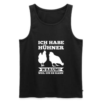 Hühner Huhn Hahn Geschenk - Männer Premium Bio Tank Top - Schwarz - Vorne - Michal (187cm)