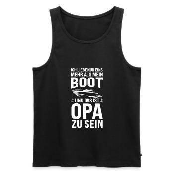 Boot Opa Großvater Geschenk - Männer Premium Bio Tank Top - Schwarz - Vorne - Michal (187cm)