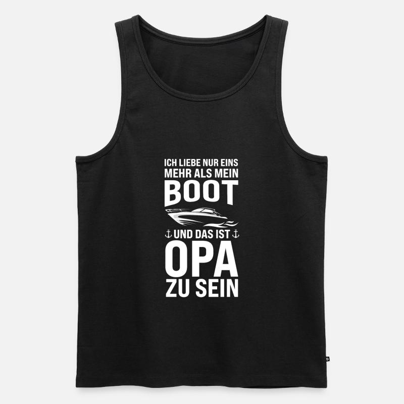 Boot Opa Großvater Geschenk - Männer Premium Bio Tank Top - Schwarz
