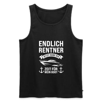 Boot Rentner Bootfahrer Geschenk - Männer Premium Bio Tank Top - Schwarz - Vorne - AI Model Male 178 light (178cm)