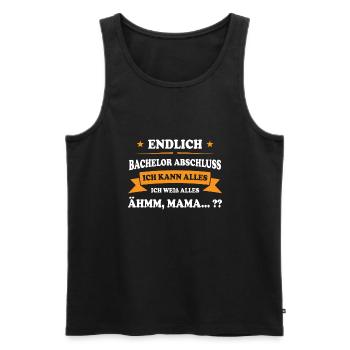 Bachelor Abschluss Bachelor-Abschluss Geschenk - Männer Premium Bio Tank Top - Schwarz - Vorne - Michal (187cm)