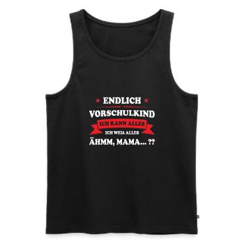 Vorschule Schüler Vorschulkind Geschenk - Männer Premium Bio Tank Top - Schwarz - Vorne - AI Model Male 178 light (178cm)