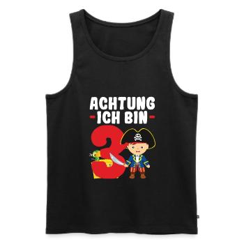 3.Geburtstag Pirat Piraten Party Geschenk - Männer Premium Bio Tank Top - Schwarz - Vorne - Michal (187cm)