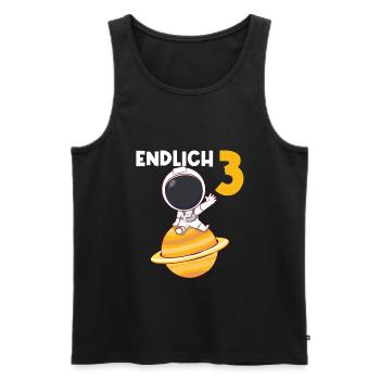 3.Geburtstag Astronaut Weltraum Geschenk - Männer Premium Bio Tank Top - Schwarz - Vorne - Michal (187cm)