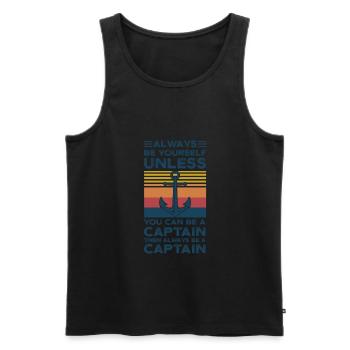 Captain Captains Boating Gift - Men's Premium Organic Tank Top - black - Front - Michal (187cm)
