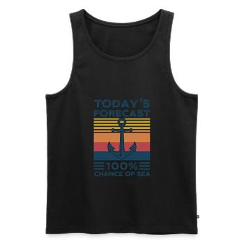 Kapitän Kapitäne Bootfahren Geschenk - Männer Premium Bio Tank Top - Schwarz - Vorne - AI Model Male 178 light (178cm)