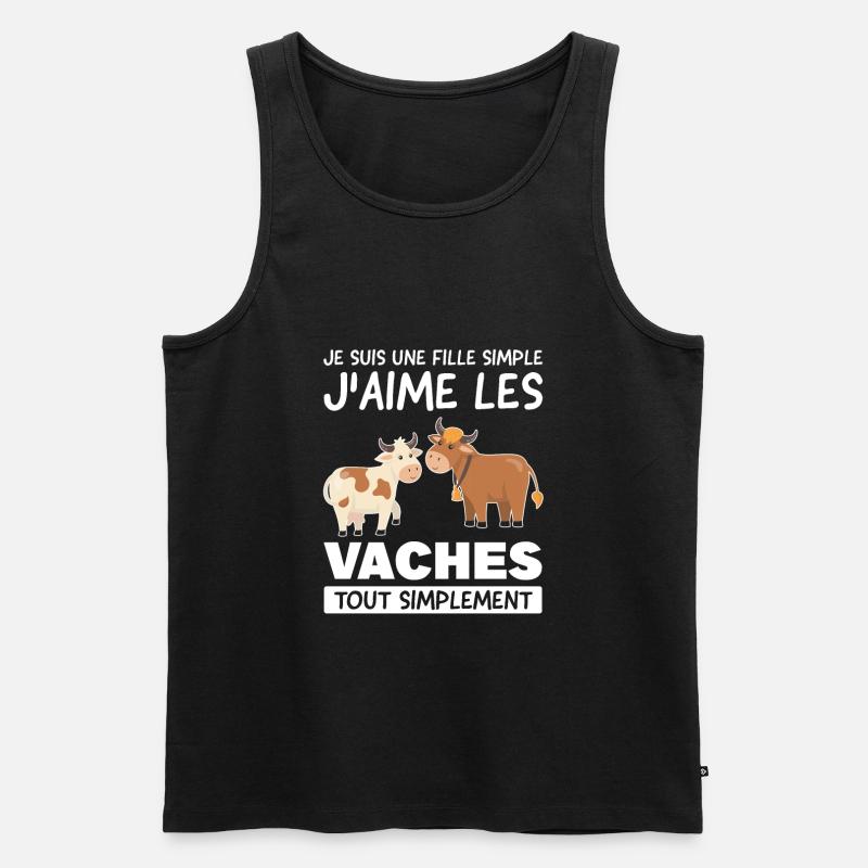 Kuhmädchen Kuhmädchen Geschenk - Männer Premium Bio Tank Top - Schwarz