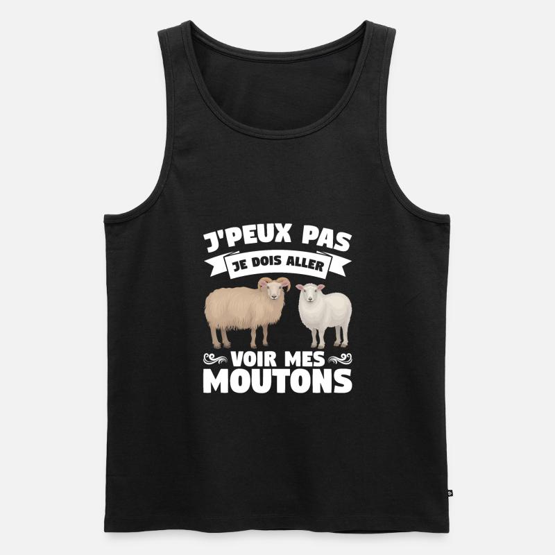 Schaf Schaf Tier Geschenk - Männer Premium Bio Tank Top - Schwarz