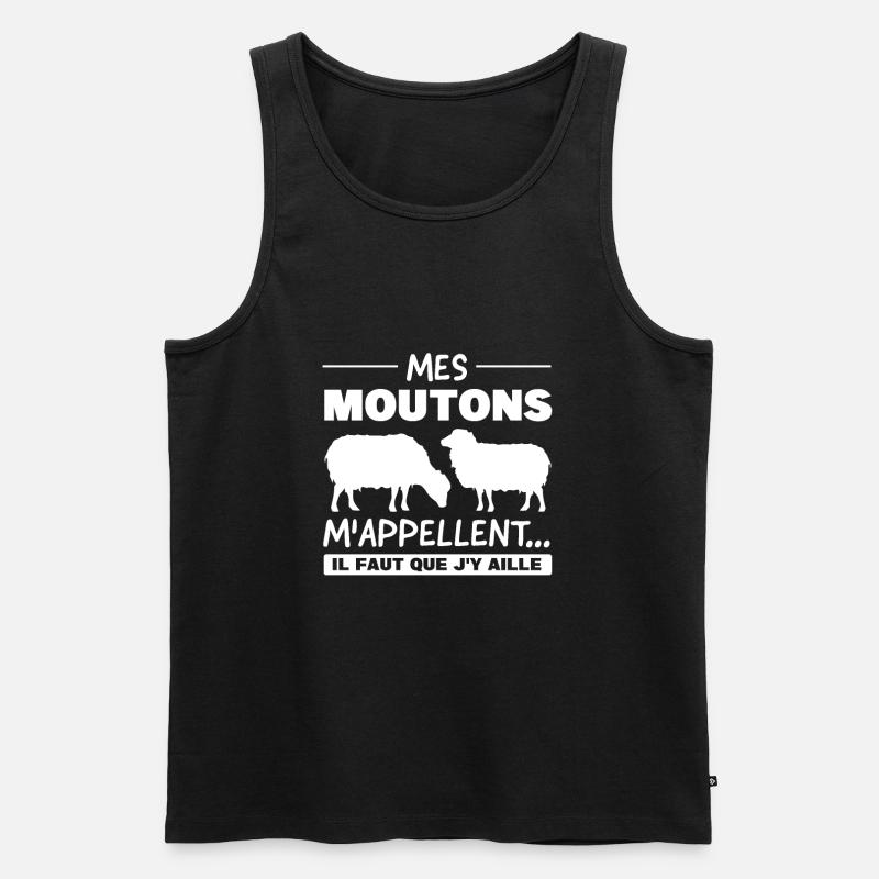 Schaf Schaf Tier Geschenk - Männer Premium Bio Tank Top - Schwarz