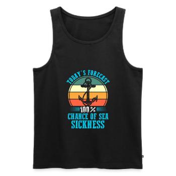 Captain Boat Captains Gift - Men's Premium Organic Tank Top - black - Front - Michal (187cm)