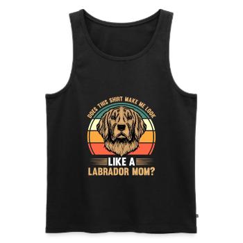labrador mom labrador owner dog labradors - Men's Premium Organic Tank Top - black - Front - AI Model Male 178 light (178cm)