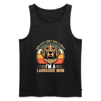 labrador mom labrador owner dog labradors - Men's Premium Organic Tank Top - black - Front - AI Model Male 178 light (178cm)
