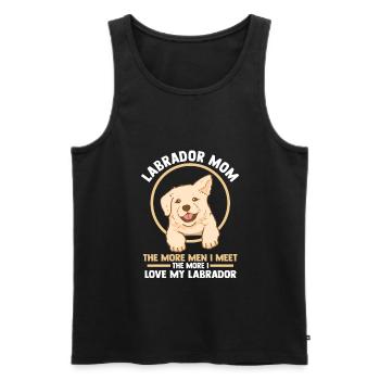 labrador mom labrador owner dog labradors - Men's Premium Organic Tank Top - black - Front - AI Model Male 178 light (178cm)