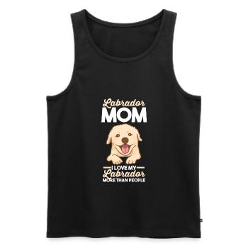 labrador mom labrador owner dog labradors - Men's Premium Organic Tank Top - black - Front - AI Model Male 178 light (178cm)