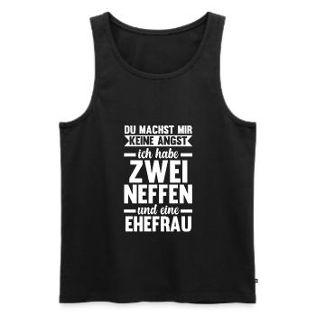 Onkel 2 Neffen Neffen Geschenk - Männer Premium Bio Tank Top - Schwarz - Vorne - AI Model Male 178 light (178cm)