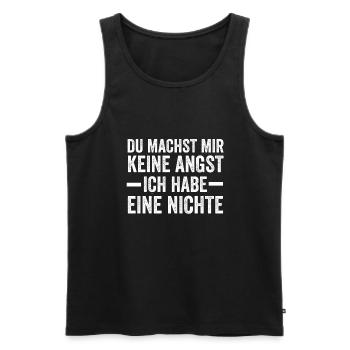Onkel Nichte Onkels Geschenk - Männer Premium Bio Tank Top - Schwarz - Vorne - Michal (187cm)