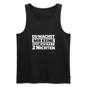 Onkel 2 Nichten Nichten Geschenk - Männer Premium Bio Tank Top - Schwarz - Vorne - Michal (187cm)