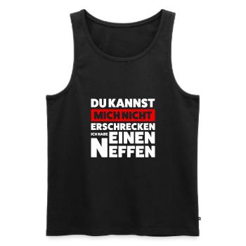 Onkel Neffe Onkels Geschenk - Männer Premium Bio Tank Top - Schwarz - Vorne - Michal (187cm)