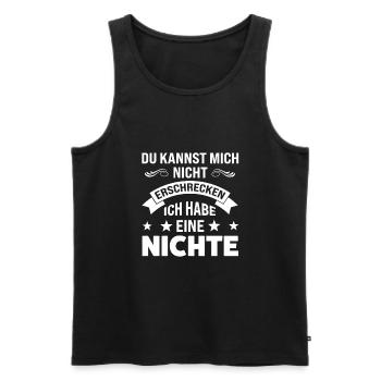 Onkel Nichte Onkels Geschenk - Männer Premium Bio Tank Top - Schwarz - Vorne - Michal (187cm)