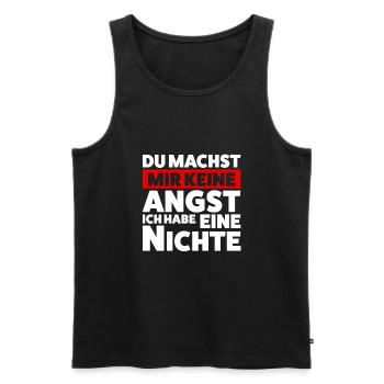 Onkel Nichte Onkels Geschenk - Männer Premium Bio Tank Top - Schwarz - Vorne - Michal (187cm)